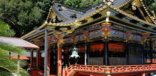 The vermilion, black and gold hall of Taiyuin